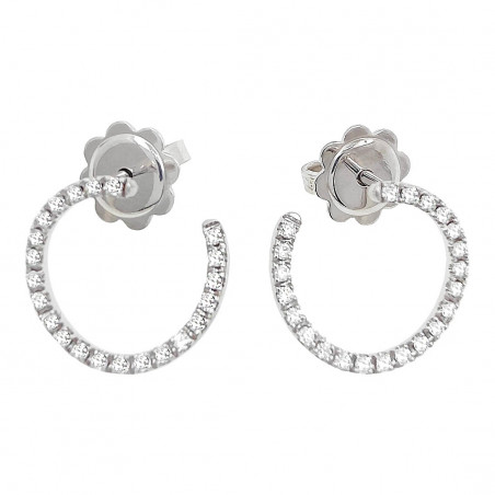Pendientes Martina con 44 diamantes en oro blanco 18k · Marga Mira