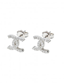 Pendientes Chanel Talla Brillante en Oro Blanco 18k · Marga Mira
