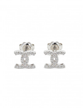 Pendientes Chanel Talla Brillante en Oro Blanco 18k · Marga Mira