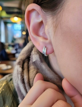 Pendientes de Diamantes 0.32ct E-SI1 · Oro Blanco 18k · Marga Mira