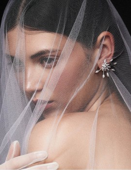 Pendientes Trepadores en Plata y Circonitas Blancas · Marga Mira