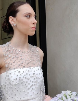 Pendientes Trepadores en Plata y Circonitas Blancas · Marga Mira