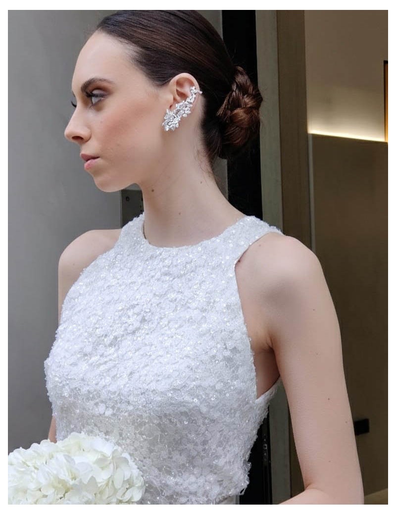 Pendientes Chantilly Asimétricos | Baño de Rodio y Oro Amarillo 18k