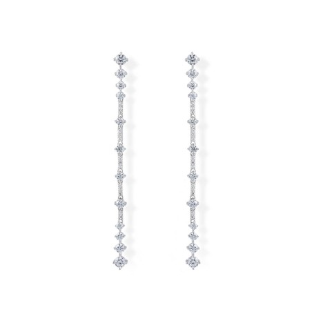 Pendientes Riviere con Circonitas Blancas de Largo 7cm · Marga Mira