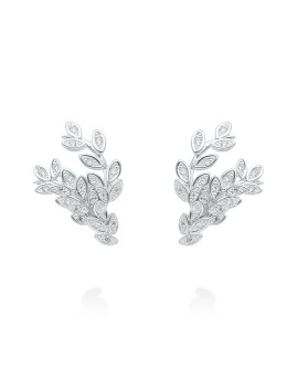Pendientes Chantilly 2,8 cm con Circonitas | Rodio, Oro 18k y Plata Rosa