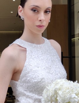 Pendientes Chantilly 2,8 cm con Circonitas | Rodio, Oro 18k y Plata Rosa