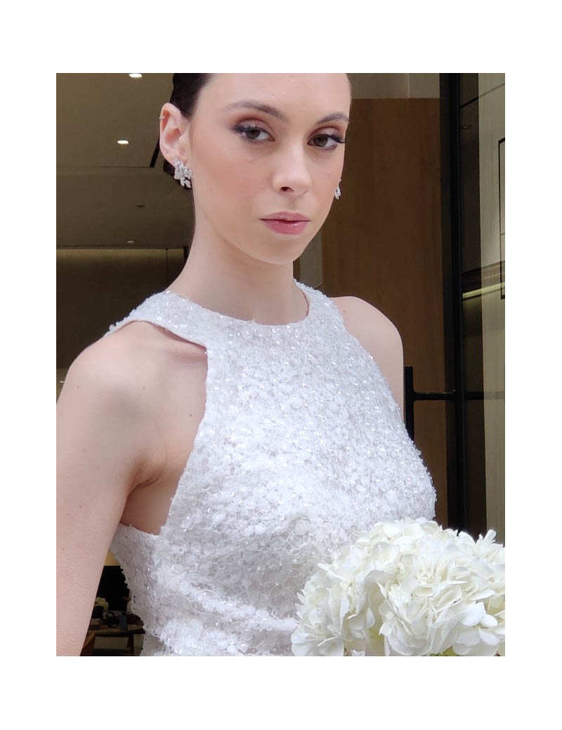 Pendientes Hiedra 2,8 cm con Circonitas | Rodio, Oro 18k y Plata Rosa