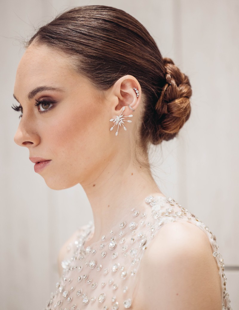 Pendientes Trepadores en Plata y Circonitas Blancas · Marga Mira