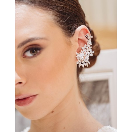 Pendientes Chantilly XL Asimétricos | Baño de Rodio y Oro Amarillo 18k