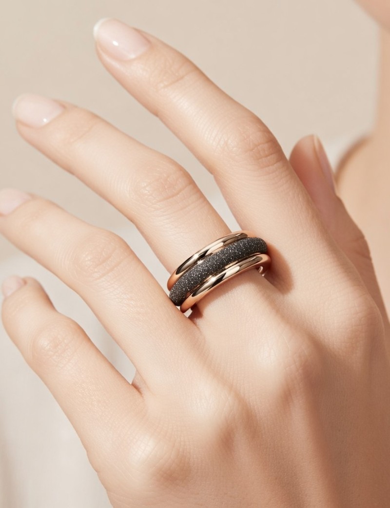 WPLVA717M: Anillo Pesavento "Rosa Marrón" Colores del Mundo