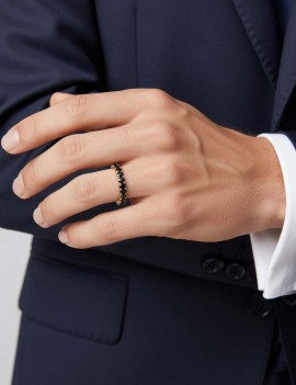 Anillo Eternidad con Diamantes Negros 2.10ct | Oro 18k · Marga Mira