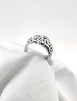 Anillo Diamantes 0.70ct F-VS en Oro Blanco 18k · Joyería Marga Mira