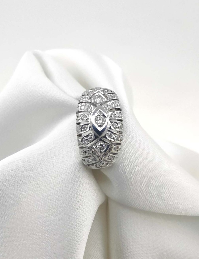 Anillo Diamantes 0.70ct F-VS en Oro Blanco 18k · Joyería Marga Mira