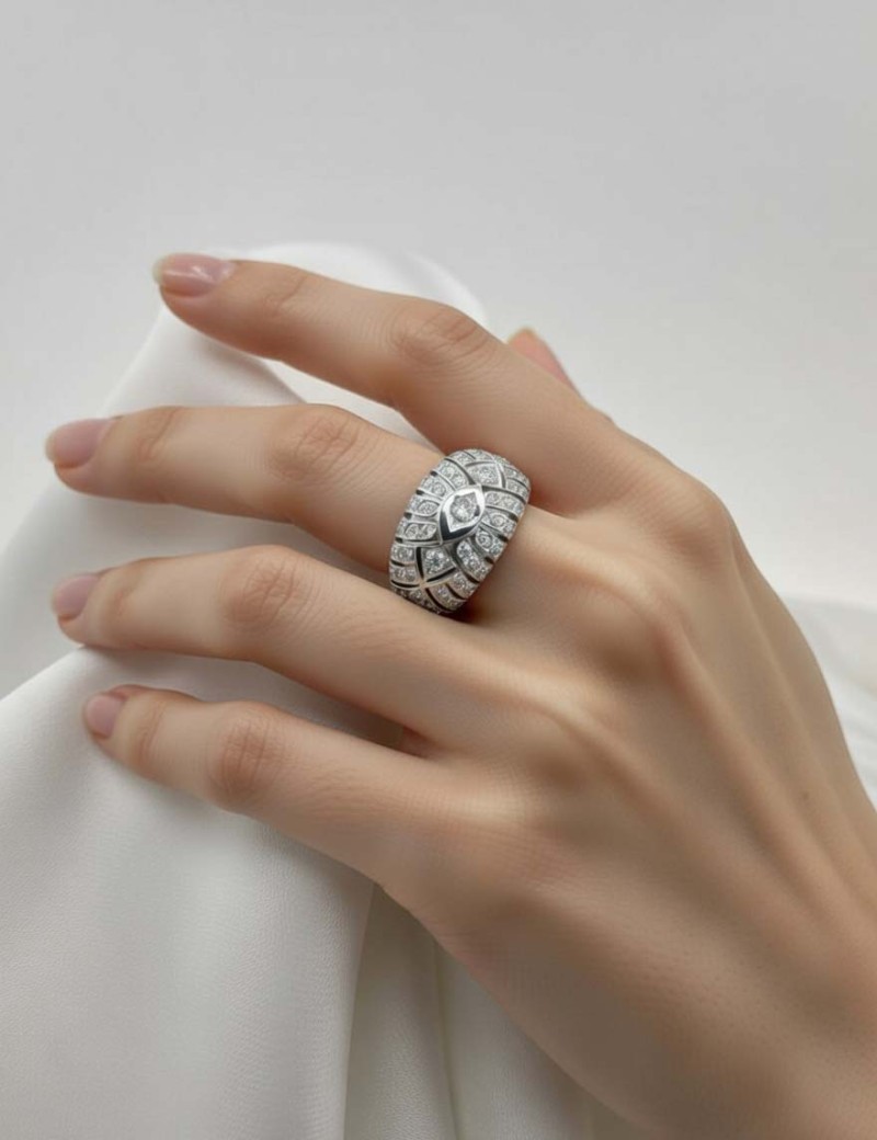 Anillo Diamantes 0.70ct F-VS en Oro Blanco 18k · Joyería Marga Mira