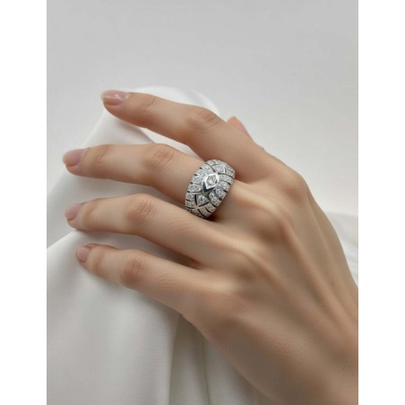 Anillo Diamantes 0.70ct F-VS en Oro Blanco 18k · Joyería Marga Mira