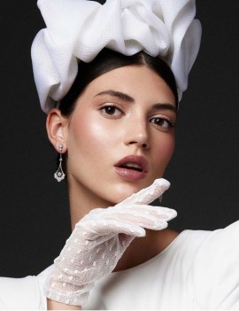 Charlotte Pendientes con Circonitas. Plata Rodio o Baño de Oro 18k