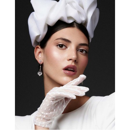 Charlotte Pendientes con Circonitas. Plata Rodio o Baño de Oro 18k