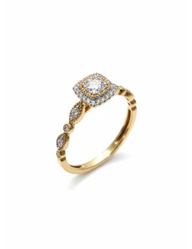 Anillo de Diamantes Estilo Vintage 0,18 ct · Joyería Marga Mira