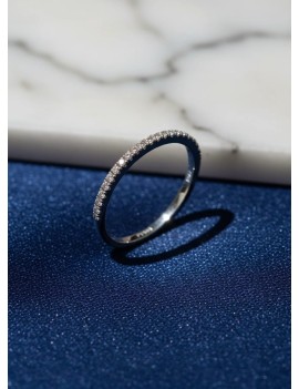 Penelope: Media Alianza de Diamantes en Oro Blanco 18kts