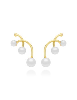 Yi Pendientes Novia Perlas Cultivadas | Plata y Oro 18k · Marga Mira