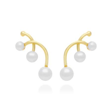 Yi Pendientes Novia Perlas Cultivadas | Plata y Oro 18k · Marga Mira
