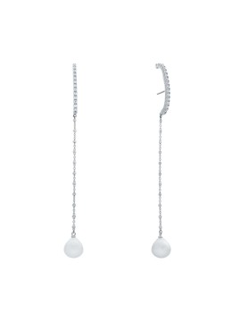 Pendientes con Perlas Cultivadas y Circonitas Blancas