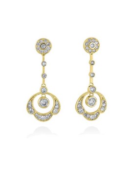 Gala Pendientes con Circonitas Novia Victorianos 4cm · Marga Mira