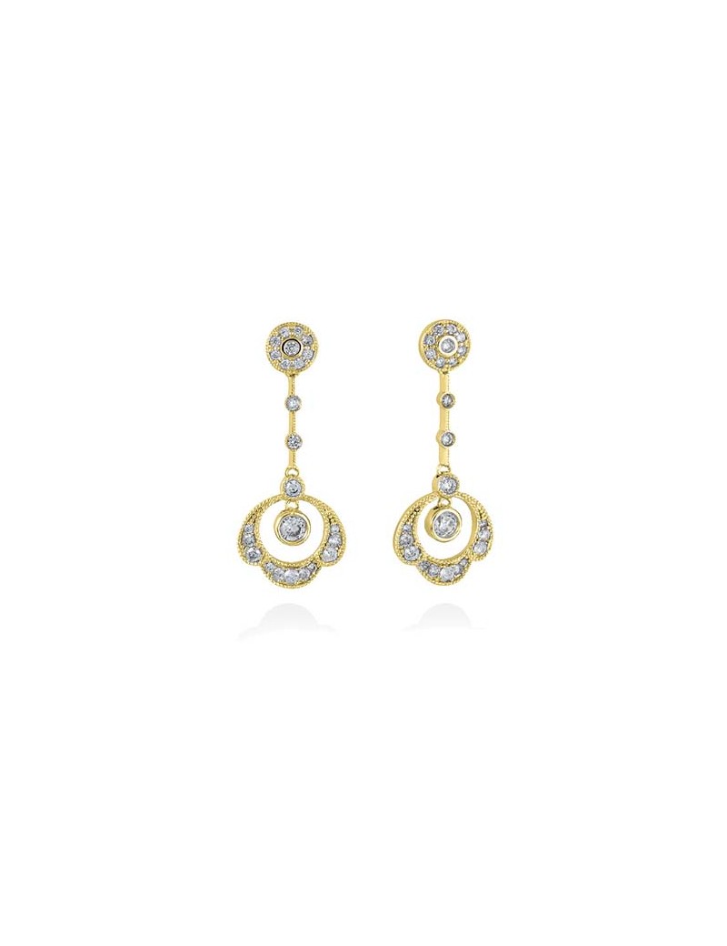 Gala Pendientes con Circonitas Novia Victorianos 4cm · Marga Mira