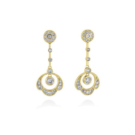 Gala Pendientes con Circonitas Novia Victorianos 4cm · Marga Mira