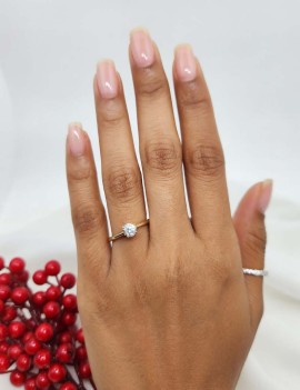 Beatriz Anillo Solitario 0.40ct GIA. Oro 18k F-VS · Joyería Marga Mira