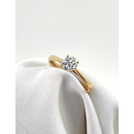 Beatriz Anillo Solitario 0.40ct GIA. Oro 18k F-VS · Joyería Marga Mira