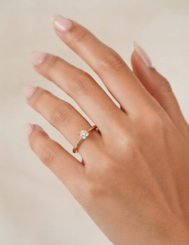 Beatriz Anillo Solitario 0.40ct GIA. Oro 18k F-VS · Joyería Marga Mira