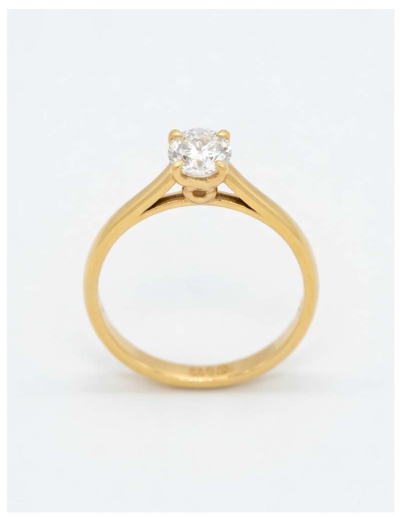 Beatriz Anillo Solitario 0.40ct GIA. Oro 18k F-VS · Joyería Marga Mira