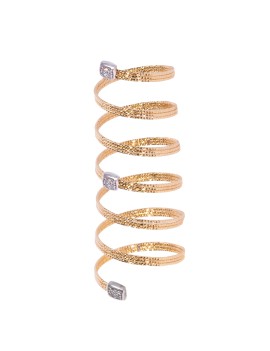 Musa: Anillo Triple de Oro 18k en Espiral Flexible