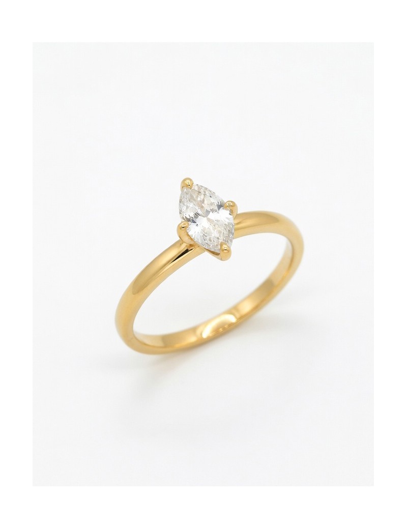 Ines: Anillo Diamante Oval 0.30ct GIA. Oro Amarillo 18k  · Marga mira