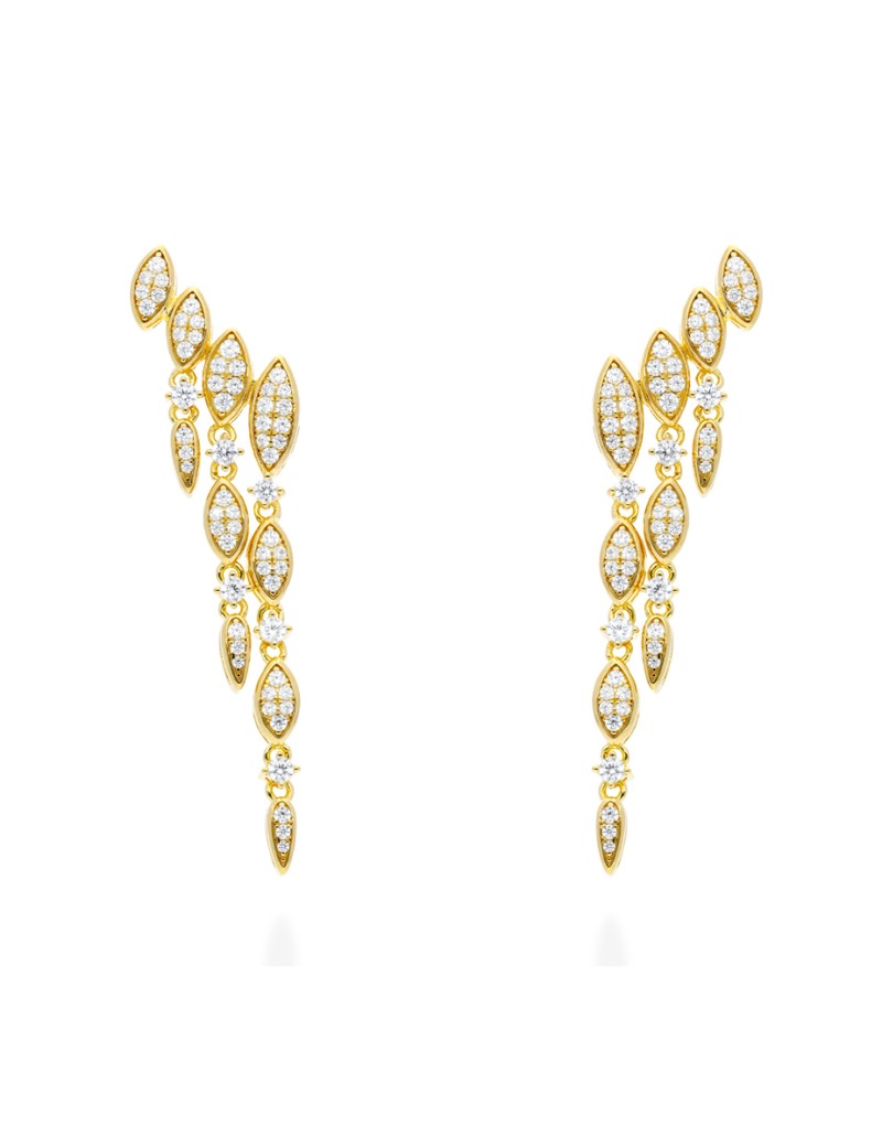 Candela Pendientes Novia con Circonitas Marquesa en Plata · Marga Mira