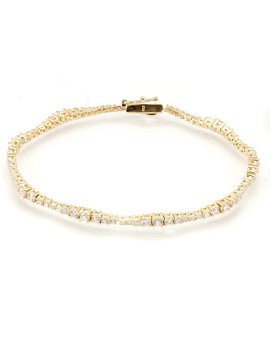 Pulsera rivière serpiente 17,5cm con circonitas blancas · Marga Mira