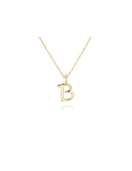 Collar letra inicial oro amarillo 18k · Letra Inicial Personalizada