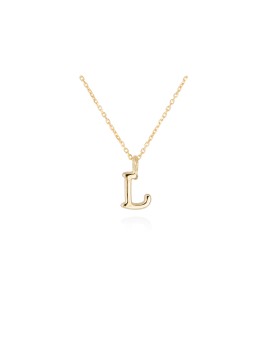 Collar letra inicial oro amarillo 18k · Letra Inicial Personalizada