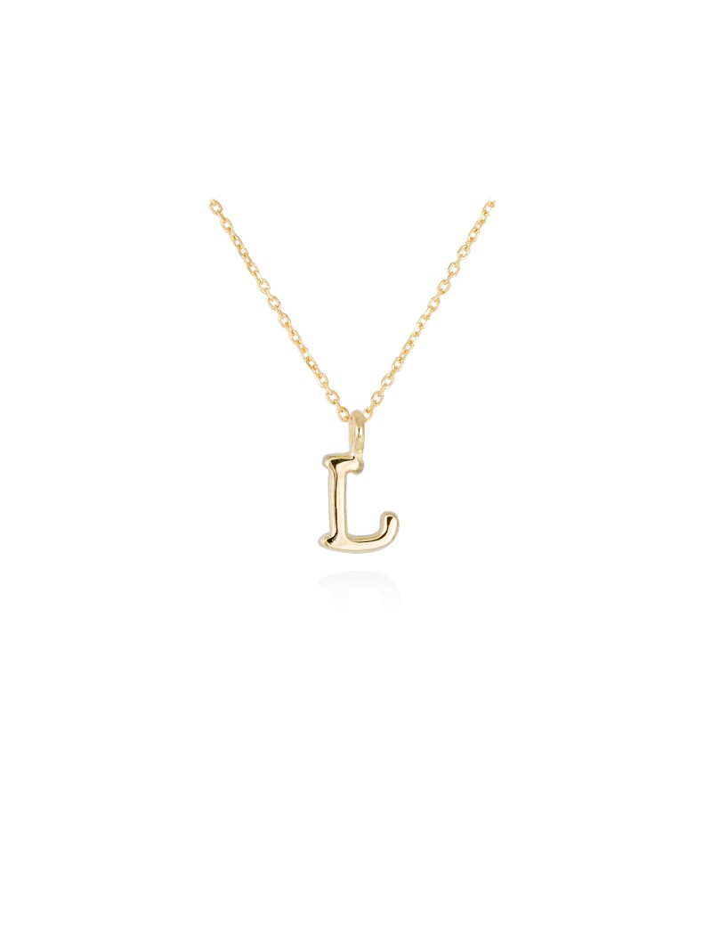 Collar letra inicial oro amarillo 18k · Letra Inicial Personalizada