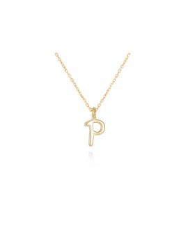 Collar letra inicial oro amarillo 18k · Letra Inicial Personalizada