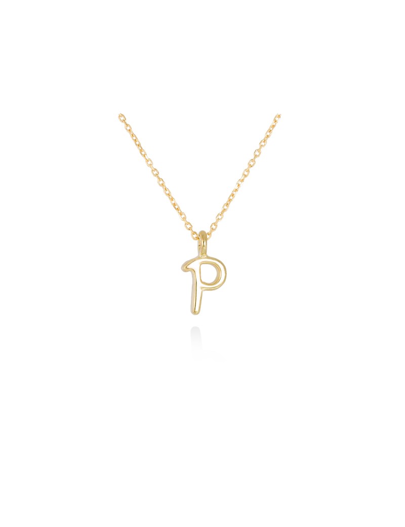 Collar letra inicial oro amarillo 18k · Letra Inicial Personalizada