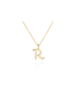 Collar letra inicial oro amarillo 18k · Letra Inicial Personalizada