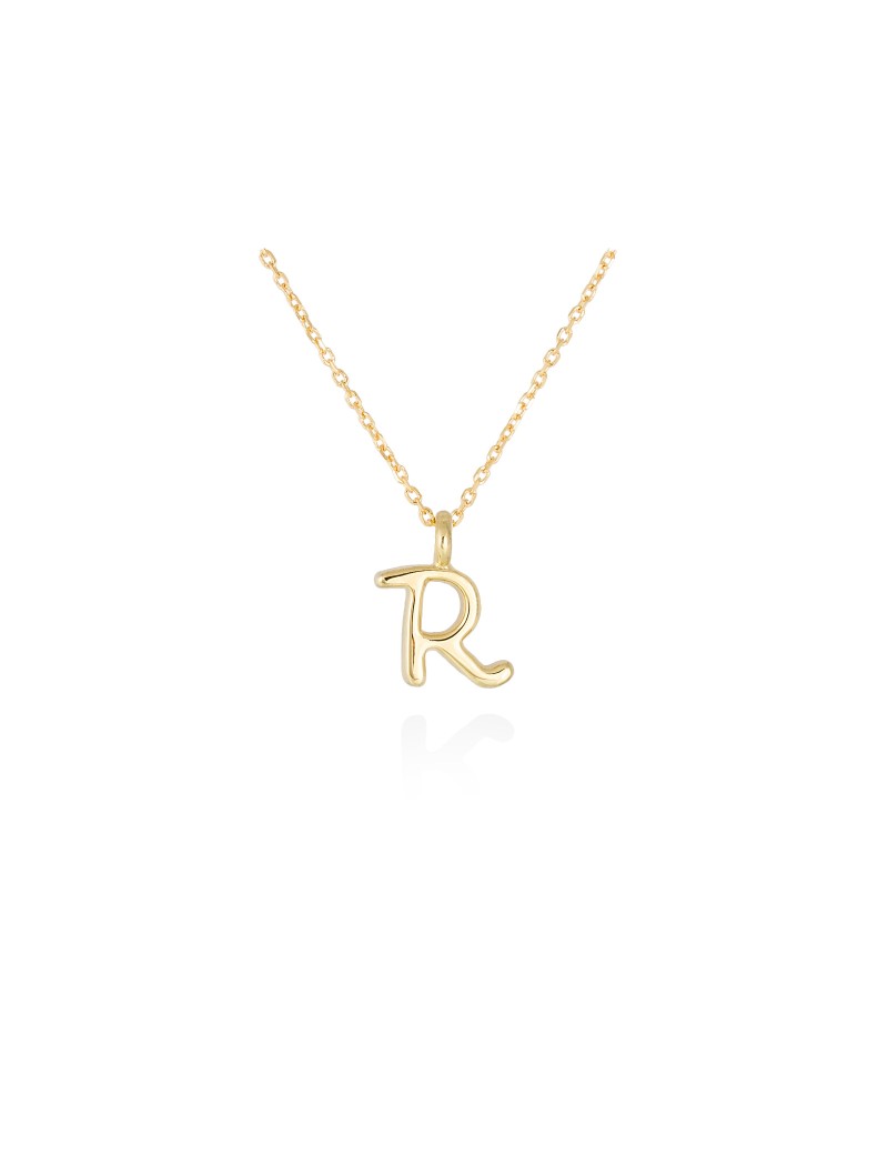 Collar letra inicial oro amarillo 18k · Letra Inicial Personalizada