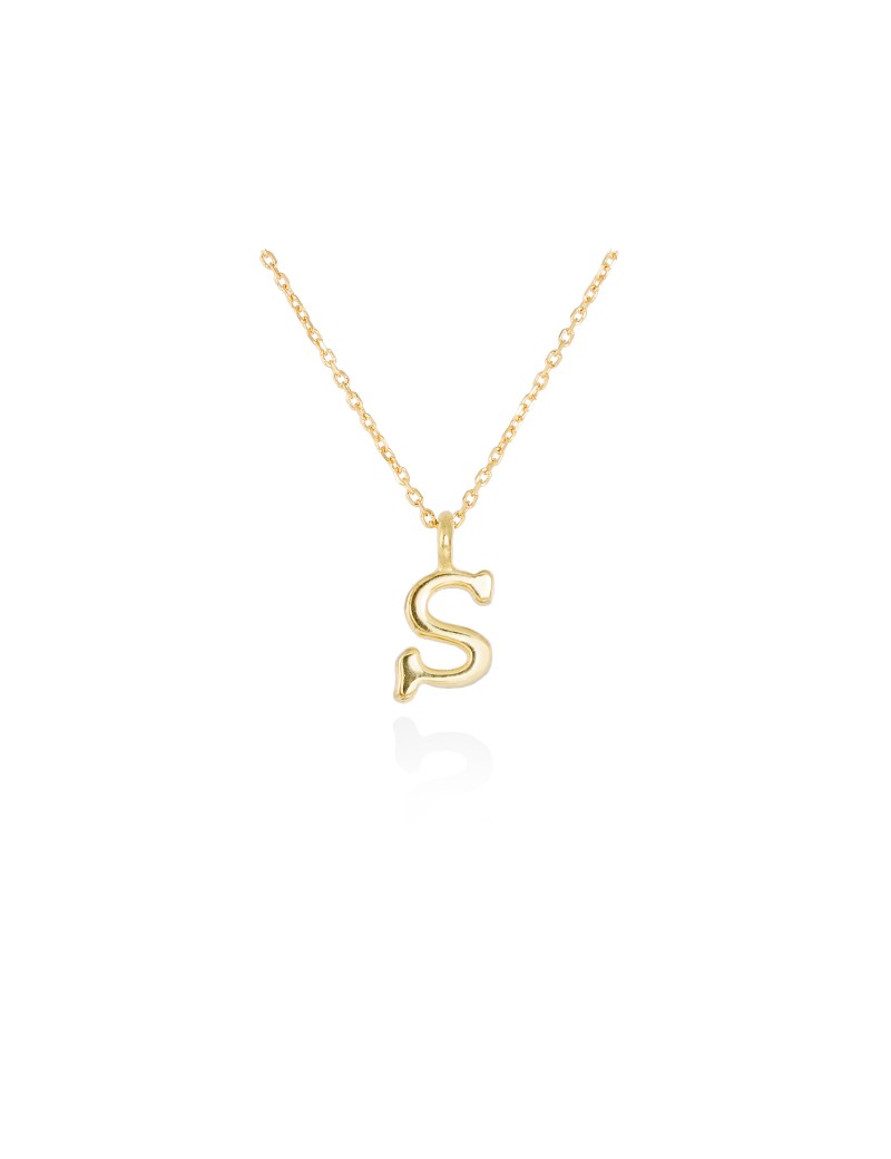 Collar letra inicial oro amarillo 18k · Letra Inicial Personalizada