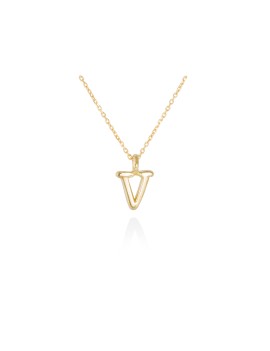 Collar letra inicial oro amarillo 18k · Letra Inicial Personalizada