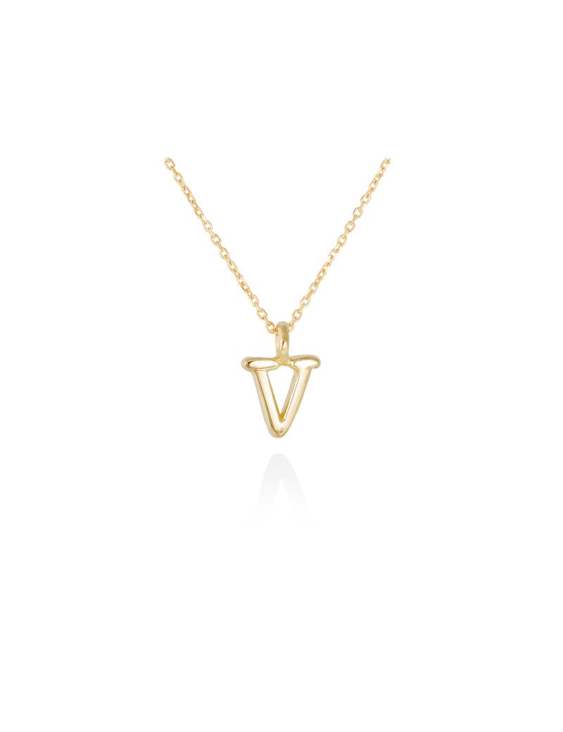 Collar letra inicial oro amarillo 18k · Letra Inicial Personalizada