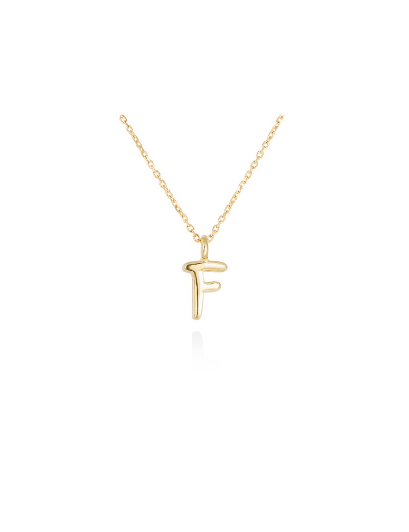Collar letra inicial oro amarillo 18k · Letra Inicial Personalizada