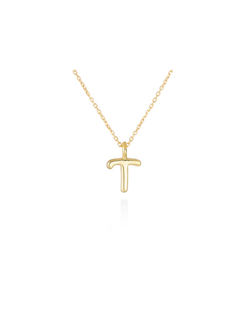 Collar letra inicial oro amarillo 18k · Letra Inicial Personalizada