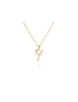 Collar letra inicial oro amarillo 18k · Letra Inicial Personalizada